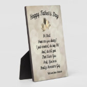 Gepersonaliseerd cadeau voor Happy Father's Day Fotoplaat (Zijkant)