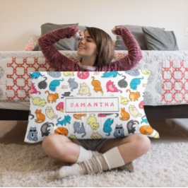 Gepersonaliseerd cadeau voor kattenliefhebbers kussen