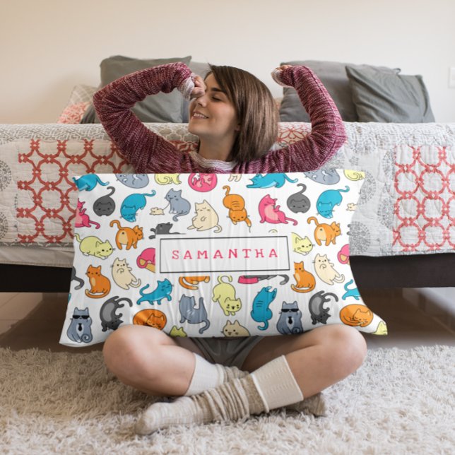 Gepersonaliseerd cadeau voor kattenliefhebbers kussen (Creator heeft geüpload)