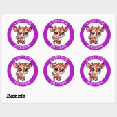 Gepersonaliseerd cadeau voor kerst ronde sticker (Vel)