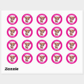 Gepersonaliseerd cadeau voor kerst ronde sticker (Vel)