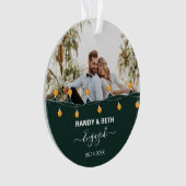 Gepersonaliseerd cadeau voor koppel verloofd 2023 ornament (voorkant)