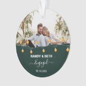 Gepersonaliseerd cadeau voor koppel verloofd 2023 ornament (voorkant)