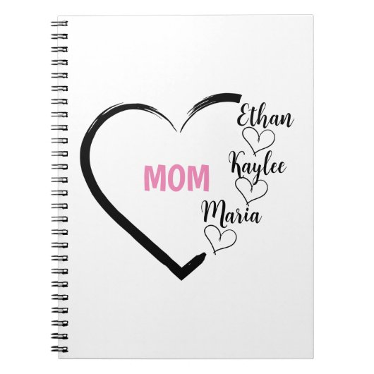 Gepersonaliseerd cadeau voor mama. Cadeau voor Moe Notitieboek (Voorkant)