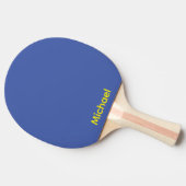 Gepersonaliseerd cadeau voor mannen Blue Ping Pong Tafeltennisbatje (Zijkant)