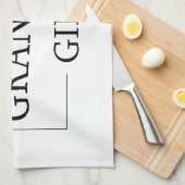 Gepersonaliseerd cadeau voor oma oma verjaardag theedoek (Quarter Fold)