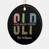 Gepersonaliseerd cadeau voor SLP-spraaktaalpatholo Keramisch Ornament (Links)