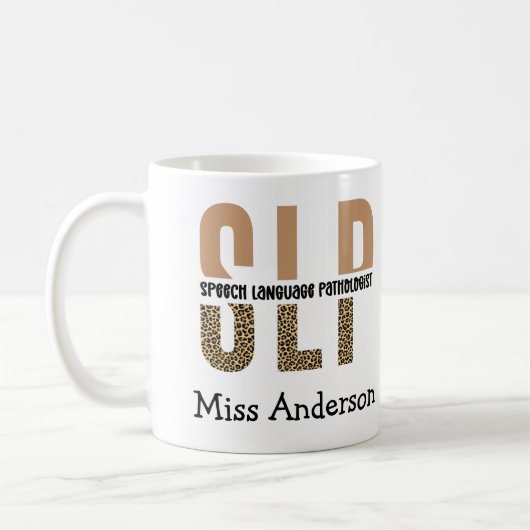 Gepersonaliseerd cadeau voor SLP-spraaktaalpatholo Koffiemok (Links)