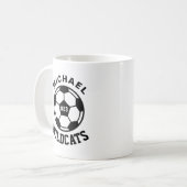 Gepersonaliseerd cadeau voor voetballers koffiemok (Voorkant links)