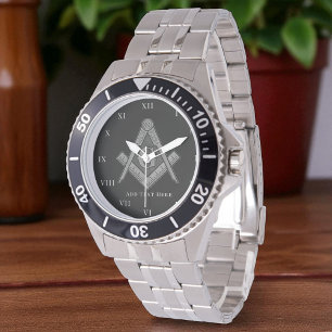 Gepersonaliseerd cadeau voor vrijmetselaar Square Horloge