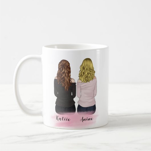 Gepersonaliseerd cadeaubericht voor beste vriend koffiemok (Links)