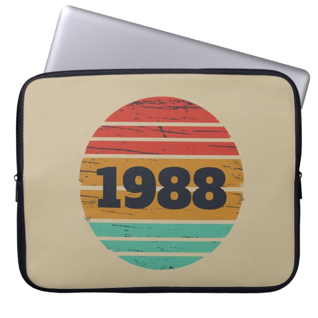 Gepersonaliseerd  cadeauidee voor verjaardagen laptop sleeve (Voorkant)