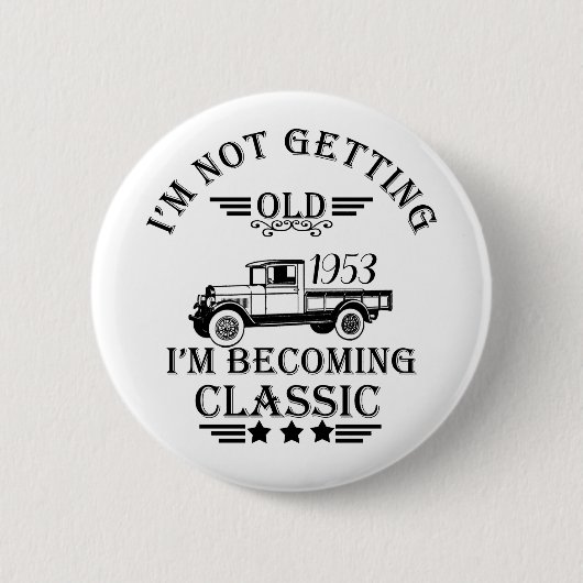 Gepersonaliseerd  cadeauidee voor verjaardagen ronde button 5,7 cm (Voorkant)