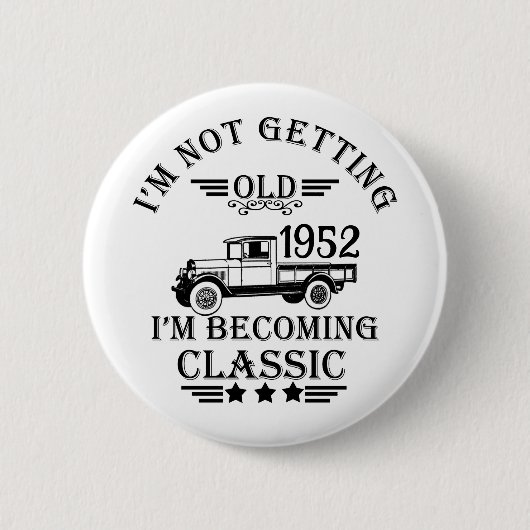 Gepersonaliseerd  cadeauidee voor verjaardagen ronde button 5,7 cm (Voorkant)