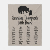 Gepersonaliseerd cadeaus met grootkindnamen Oma Be Fleece Deken (Voorkant)