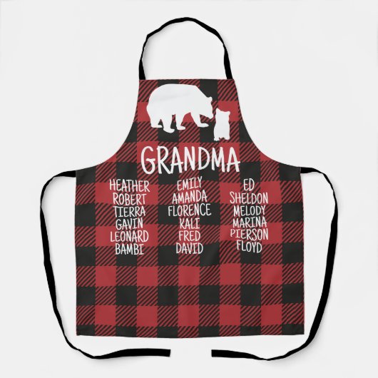 Gepersonaliseerd cadeaus met grootkindnamen Oma Be Schort (Voorkant)