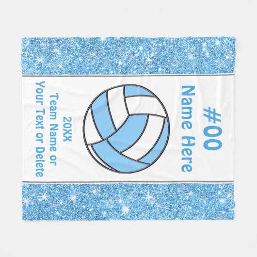 Gepersonaliseerd, cadeaus voor volleybalovers, sen fleece deken (Voorkant (Horizontaal))
