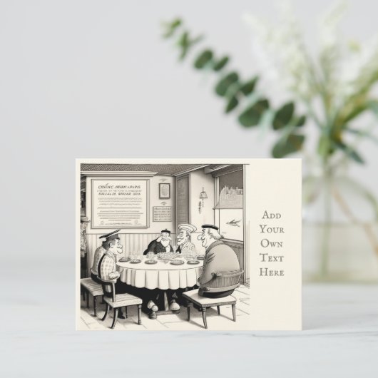 Gepersonaliseerd Café Briefkaart (Staand voorkant)