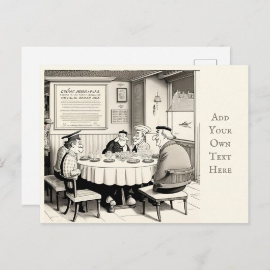 Gepersonaliseerd Café Briefkaart (Voorkant / Achterkant)