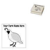 Gepersonaliseerd California Valley Quail Boerderij Rubberstempel (Gestempeld)