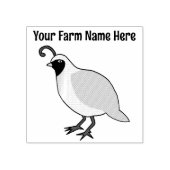 Gepersonaliseerd California Valley Quail Boerderij Rubberstempel (Afrduk)