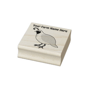 Gepersonaliseerd California Valley Quail Boerderij Rubberstempel