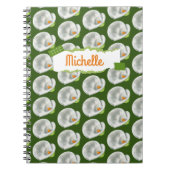 Gepersonaliseerd Calla Lilly Pattern Notitieboek (Voorkant)