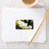 gepersonaliseerd calla lily-label etiket (Insitu)