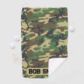 Gepersonaliseerd camouflage Woodlands Patroon Golfhanddoek (Insitu)