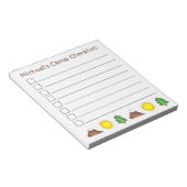 Gepersonaliseerd Camp Checklist Sun Tree Mountain Notitieblok (Schuin)