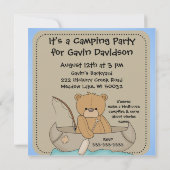 Gepersonaliseerd Camping Birthday Invites Kaart (Achterkant)