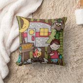 Gepersonaliseerd Camping Pillow met bruin gepaarde Kussen (Deken)