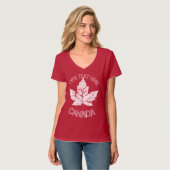 Gepersonaliseerd Canada T-shirt Retro Canada Souve (Voorkant volledig)