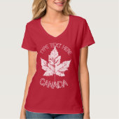 Gepersonaliseerd Canada T-shirt Retro Canada Souve (Voorkant)