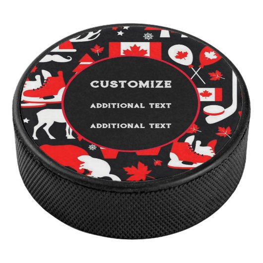 Gepersonaliseerd Canada Thema Hockey Puck (3/4)