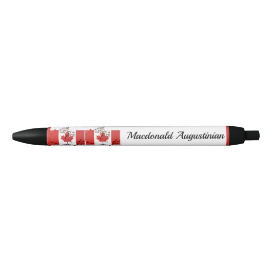 Gepersonaliseerd | CANADA VLAG Kaart Zwarte Ink Pe Zwarte Inkt Pen (Voorkant)