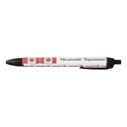 Gepersonaliseerd | CANADA VLAG Kaart Zwarte Ink Pe Zwarte Inkt Pen (Bodem)