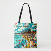 Gepersonaliseerd Cancun, Mexico met een Pop Art Vi Tote Bag (Voorkant)
