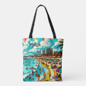 Gepersonaliseerd Cancun, Mexico met een Pop Art Vi Tote Bag (Achterkant)