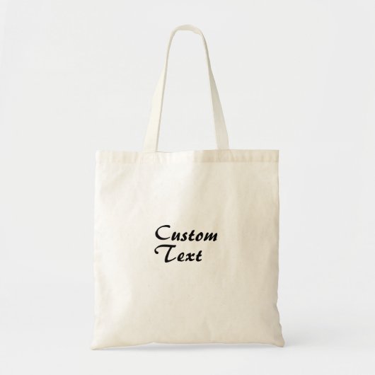 Gepersonaliseerd Canvas tas met naam en tekst (Voorkant)
