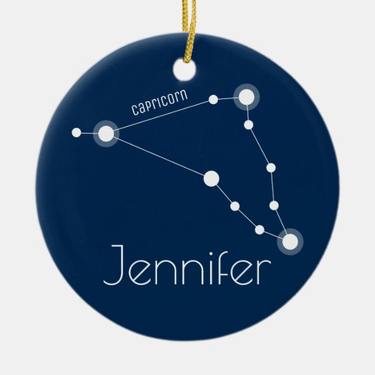 Gepersonaliseerd Capricorn Constellation Ornament (Voorkant)
