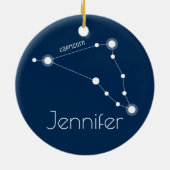 Gepersonaliseerd Capricorn Constellation Ornament (Achterkant)