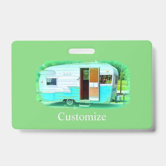 Gepersonaliseerd caravan  camper badge (Voorzijde)