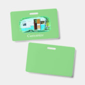 Gepersonaliseerd caravan  camper badge (Voor- en achterkant)