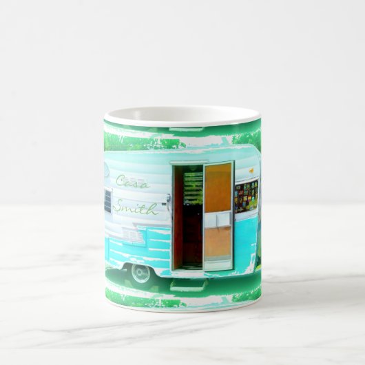 Gepersonaliseerd  caravan camper koffiemok (Center)