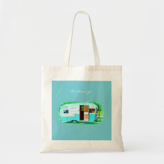 Gepersonaliseerd caravan  camper tote bag (Voorkant)