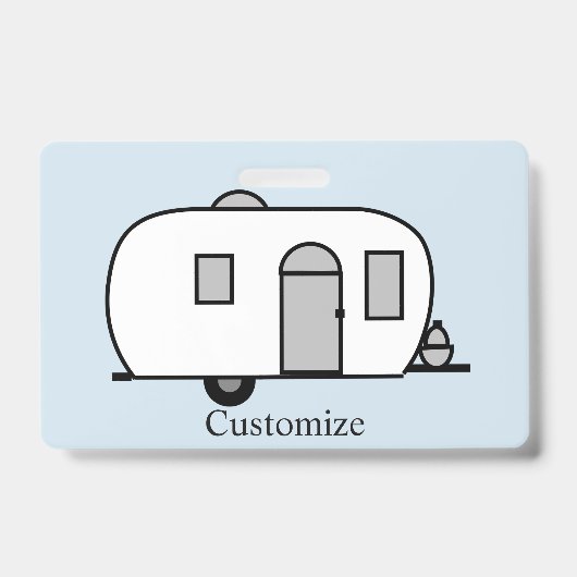 Gepersonaliseerd Caravan Chez Badge (Voorzijde)