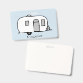 Gepersonaliseerd Caravan Chez Badge (Voor- en achterkant)