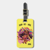 Gepersonaliseerd Carnaval Thema Bagagelabel (Voorkant verticaal)