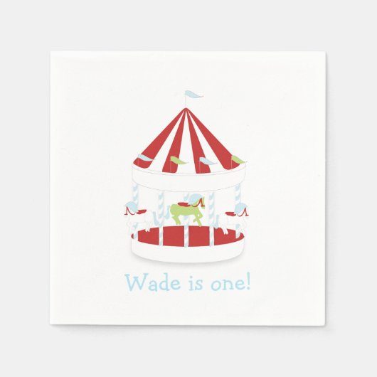 Gepersonaliseerd carrouselservet servetten (Voorkant)